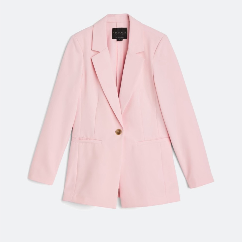 🩷 Sanctuary Blush Pink Blazer Size Small Tailored Jacket